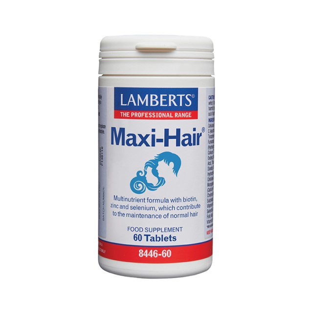 Lamberts Maxi Hair New Formula Nutritional Supplement for Body Health & Vitality 60 Tablets