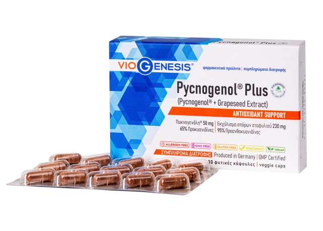 VioGenesis Pycnogenol Plus με Αντιοξειδωτικές & Αντιφλεγμονώδεις Ιδιότ …