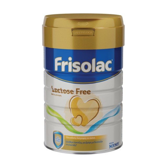 Frisolac Lactose Free Γάλα Ειδικής Διατροφής σε Σκόνη Κατάλληλο για τη Διαιτητική Αγωγή των Βρεφών με Δυσανεξία Στη Λακτόζη 400gr