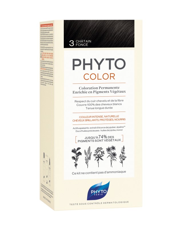 Phyto PhytoColor Μόνιμη Βαφή Μαλλιών No3 Καστανό Σκούρο Phyto PhytoColor Μόνιμη Βαφή Μαλλιών No3 Καστανό Σκούρο
