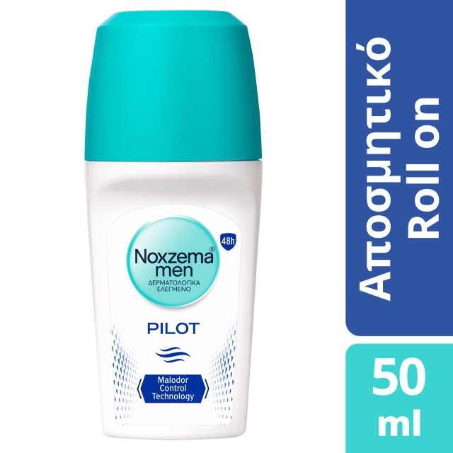 Noxzema Men Deo Roll on Pilot Ανδρικό Αποσμητικό 48ωρης Προστασίας 50m …