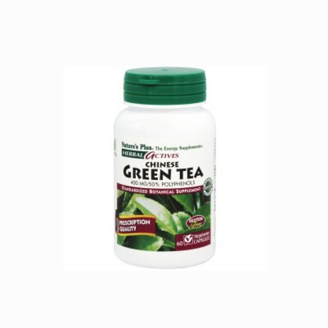 Natures Plus Green Tea 400mg Συμπλήρωμα Διατροφής με Πράσινο Τσάι 60 Φυτικές Κάψουλες