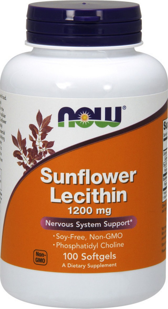 Now Foods Lecithin Sunflower 1200mg Συμπλήρωμα Διατροφής με Λεκιθίνη 100 Μαλακές Κάψουλες