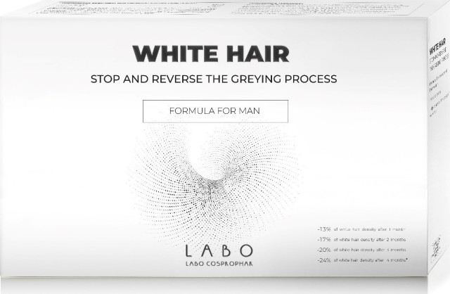Labo White Hair Treatment for Man Αγωγή για την Αντιμετώπιση της Ανάπτυξης των Λευκών Τριχών για Άνδρες 40 Φιαλίδια x 3.5ml
