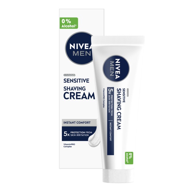 Nivea Men Sensitive Shaving Kρέμα Ξυρίσματος για Ευαίσθητες Επιδερμίδε &hellip;