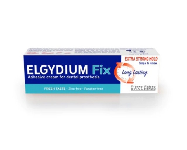 Elgydium Fix Extra Strong Hold Fixing Cream for Artificial Dentures 45gr