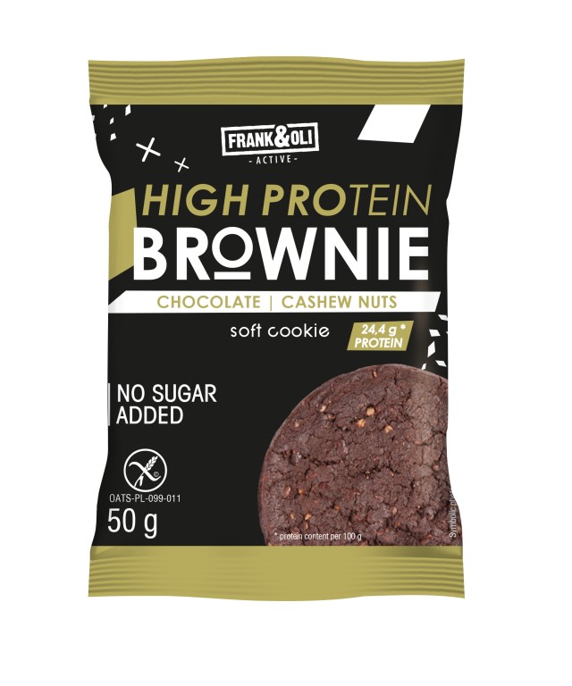 Frank & Oli High Protein Soft Cookie Brownie Chocolate & Cashew Nuts Μ &hellip;