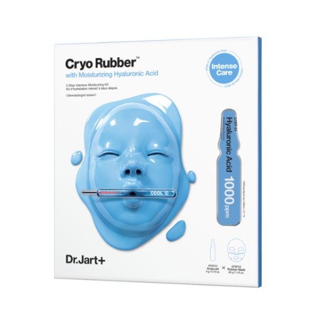 Dr.Jart+ Cryo Rubber Mask With Moisturising Hyaluronic Acid Ampoule Αμπούλα Προσώπου με Υαλουρονικό 4gr & Rubber Mask Μάσκα Προσώπου Κρυοθεραπείας 40gr