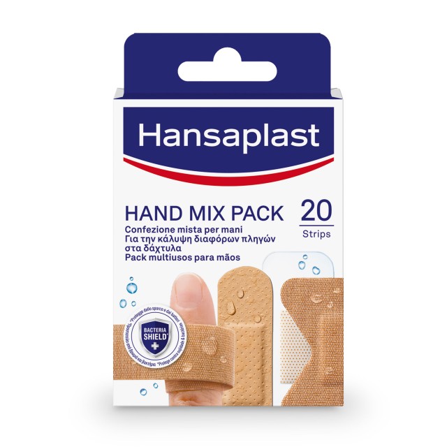 Hansaplast Hand Pack Mix Αυτοκόλλητα Επιθέματα 20 Τεμάχια