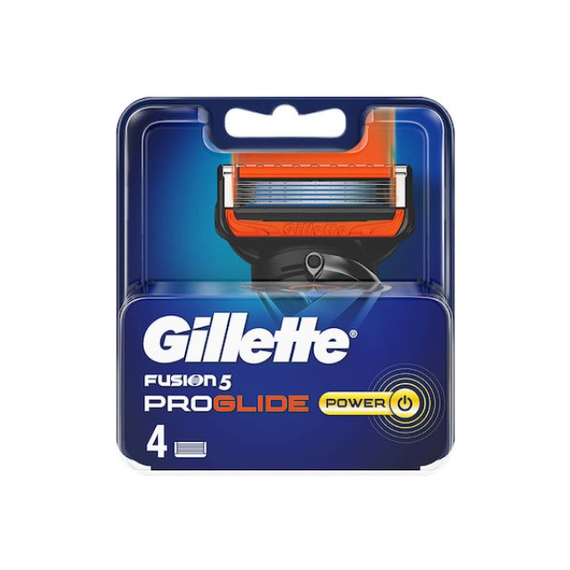 Gillette Fusion5 ProGlide Power Ανταλλακτικές Κεφαλές με 5 Λεπίδες 4 Τεμάχια