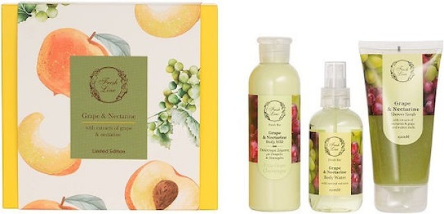 Fresh Line PROMO Grape & Nectarine Shower Scrub Σώματος 150ml & Body M …