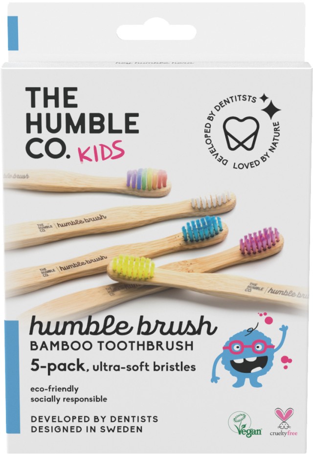 The Humble Co. Bamboo Brush Kids 5pack Ultra Soft Mπαμπού Οδοντόβουρτσ …