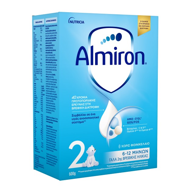 Nutricia Almiron 2 Milk Γάλα σε Σκόνη 2ης Βρεφικής Ηλικίας για 6-12m 600gr