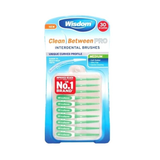 Wisdom Clean Between Pro Brushes Μέγεθος:Medium Χρώμα:Πράσινο Μεσοδόντ … Wisdom Clean Between Pro Brushes Μέγεθος:Medium Χρώμα:Πράσινο Μεσοδόντ …