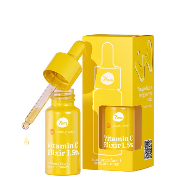 7Days Face Serum & Toner Vitamin C Elixir 1.5% Ορός Προσώπου Λάμψης … 7Days Face Serum & Toner Vitamin C Elixir 1.5% Ορός Προσώπου Λάμψης …