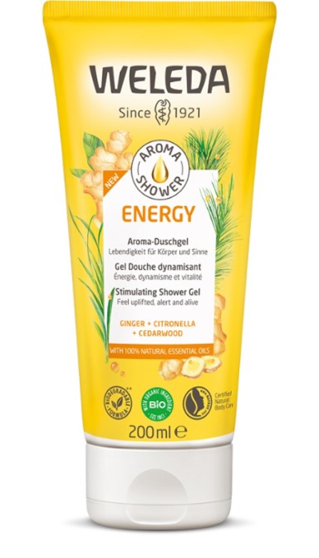 Weleda Energy Aroma Shower Gel Τονωτικό Κρεμοντούς με Πιπερόριζα & Κιτ &hellip;