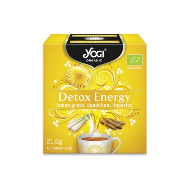 Yogi Tea Detox Energy Τσάι για Αποτοξίνωση 12 Φακελάκια 21,6gr