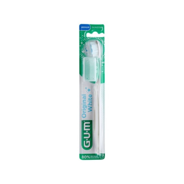 Gum 563 Original White Medium Οδοντόβουρτσα Μέτρια Λευκό 1 Τεμάχιο