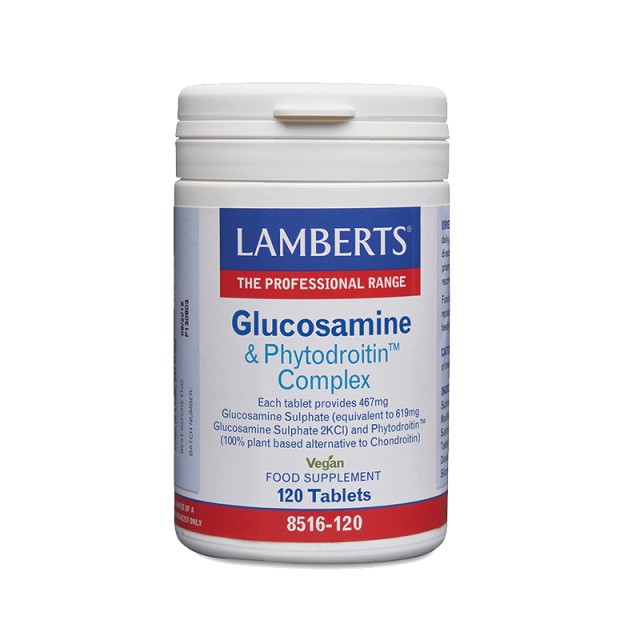 Lamberts Glucosamine & Phytodroitin Complex Συμπλήρωμα Διατροφής για την Καλή Υγεία των Αρθρώσεων 120 Ταμπλέτες
