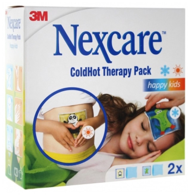 3M Nexcare Cold Hot Happy Kids Παγοκύστη - Θερμοφόρα [11 cm x 12 cm] 2 Τεμάχια