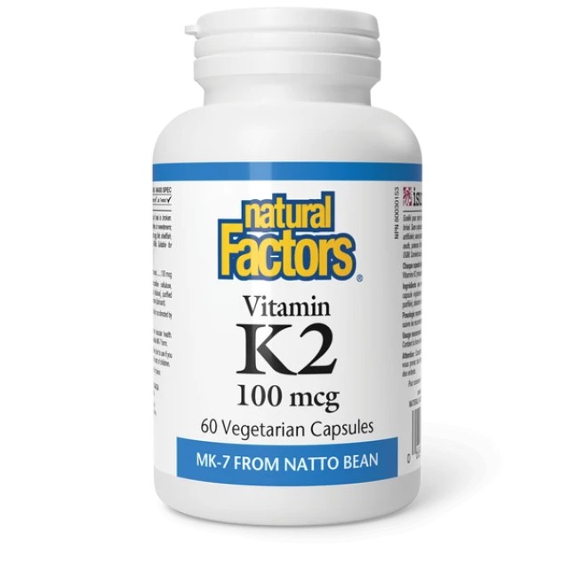 Natural Factors Vitamin K2 100mcg για την Φυσιολογική Κατάσταση των … Natural Factors Vitamin K2 100mcg για την Φυσιολογική Κατάσταση των …