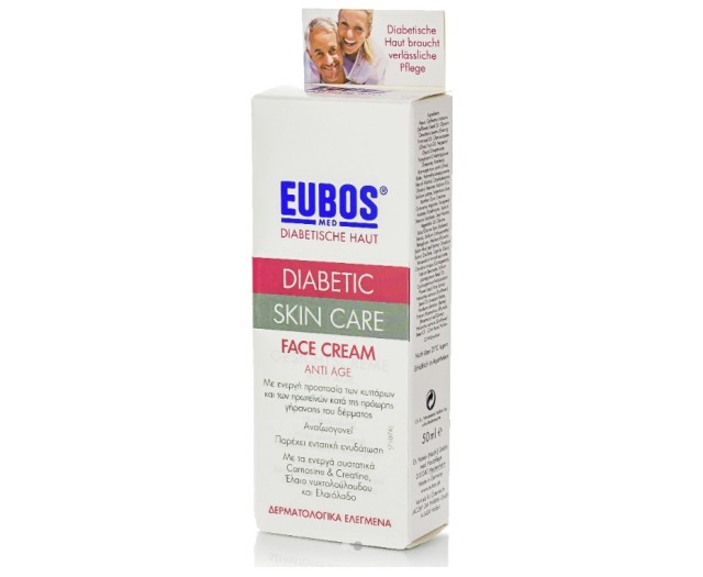 Eubos Diabetic Skin Face Cream Anti-Age Περιποίηση για το Διαβητικό Δέρμα, Αντιρυτιδική Κρέμα Προσώπου 50ml