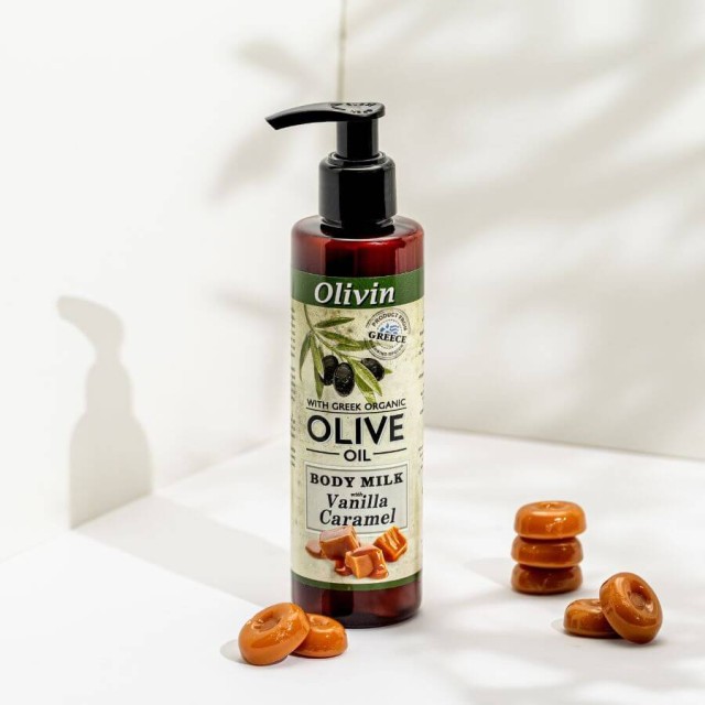 Olivin Body Milk Vanilla Caramel Ενυδατικό Γαλάκτωμα Βανίλια & Καραμέλ …