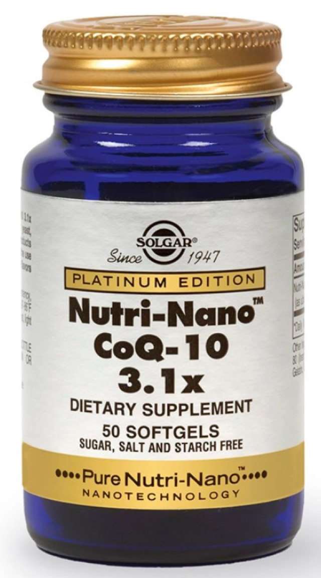Solgar Nutri-Nano CoQ-10 3.1x Συμπλήρωμα Διατροφής Nutri-Nano 50 Φυτικές Κάψουλες
