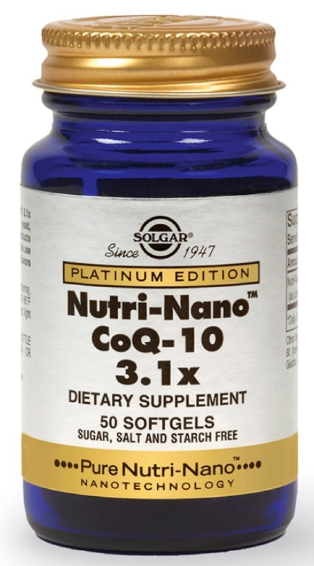 Solgar Nutri-Nano CoQ-10 3.1x Συμπλήρωμα Διατροφής Nutri-Nano 50 Φυτικ …