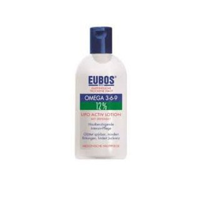 Eubos Omega 3-6-9 Lipo Active Lotion Defensil Πλούσιο Καταπραϋντικό Γαλάκτωμα Σώματος με Ωμέγα Λιπαρά Οξέα, για το Ξηρό, Ευαίσθητο με τάση για Έκζεμα & Eρυθρότητα Δέρμα, 200 ml