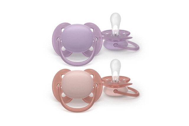 Philips Avent Ultra Soft Σετ Σιλικονούχες Πιπίλες Για 6-18 Μηνών Ροζ/ … Philips Avent Ultra Soft Σετ Σιλικονούχες Πιπίλες Για 6-18 Μηνών Ροζ/ …