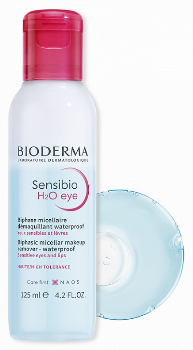 Bioderma Sensibio H2O Eye High Tolerance Διφασικό Νερό Καθαρισμού για Μάτια και Χείλη 125ml