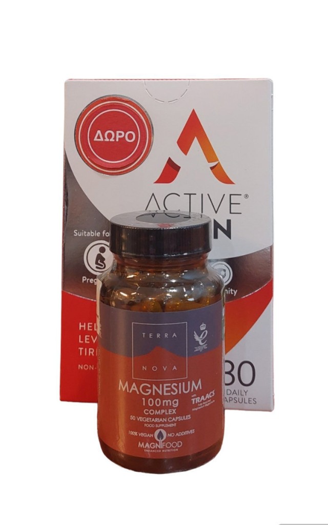 Terranova PROMO Magnesium 100mg Complex Συμπλήρωμα Μαγνησίου 50 Φυτικέ &hellip;