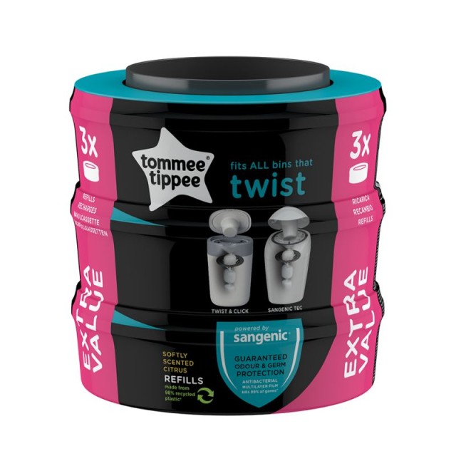 Tommee - Tippee Sangenic Twist & Click Refill Ανταλλακτικά Κάδου Απόρρ …
