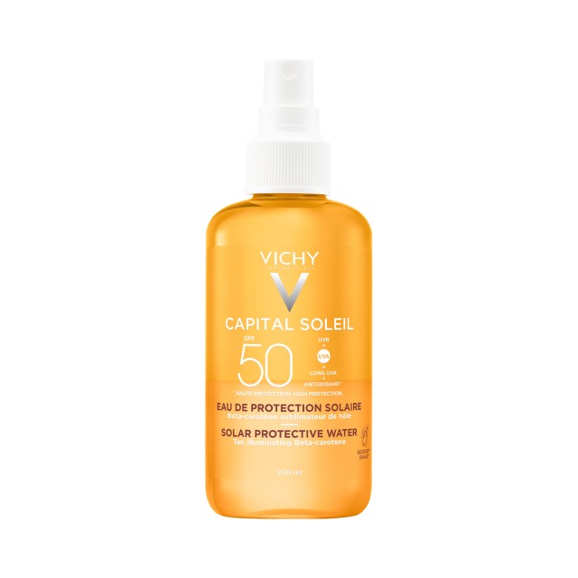 Vichy Capital Soleil SPF50 Αντηλιακό Νερό με β-Καροτένιο για … Vichy Capital Soleil SPF50 Αντηλιακό Νερό με β-Καροτένιο για …