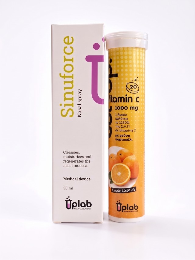 Uplab Sinuforce Nasal Spray, 30ml + Δώρο Getup Vitamin C 1000mg Με … Uplab Sinuforce Nasal Spray, 30ml + Δώρο Getup Vitamin C 1000mg Με …