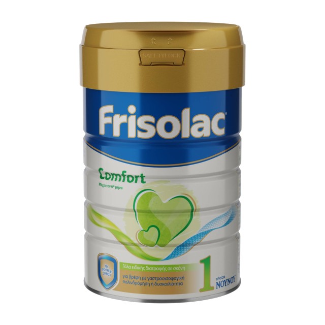 Frisolac Comfort No1 Γάλα Ειδικής Διατροφής σε Σκόνη για Βρέφη με Γαστροοισοφαγική Παλινδρόμηση ή Δυσκοιλιότητα έως 6 Μηνών 800gr