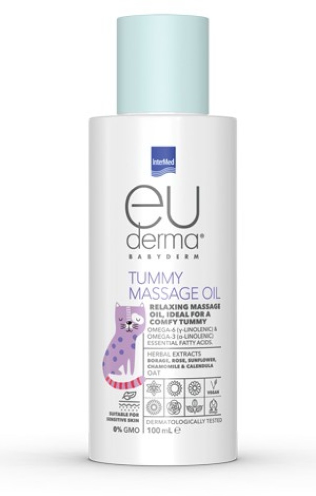Intermed Euderma Babyderm Tummy Λάδι Μασάζ, 100ml
