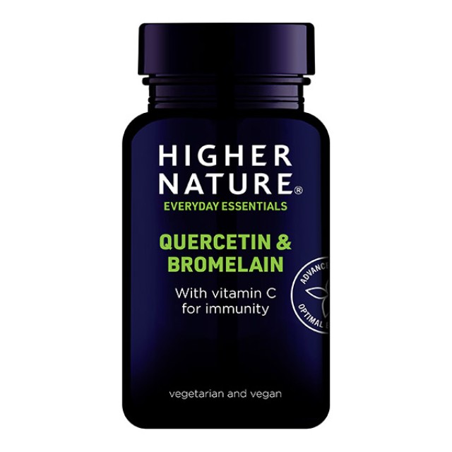 Higher Nature Quercetin & Bromelain Συμπλήρωμα Διατροφής για το Ανοσοποιητικό Σύστημα 60 Ταμπλέτες