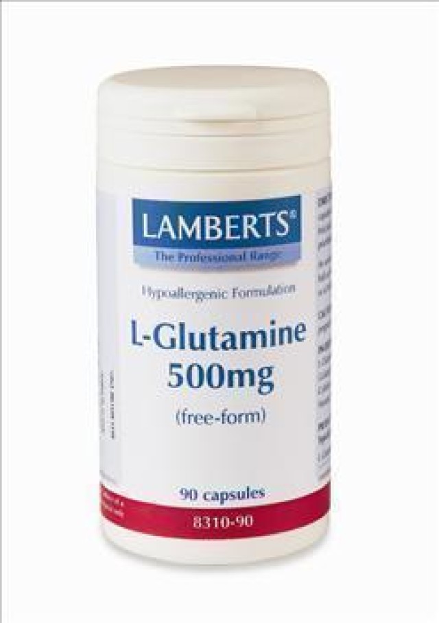 Lamberts L-Glutamine 500mg Υγεία Εντέρου και Ανοσοποιητικού Συστήματος, 90 Κάψουλες