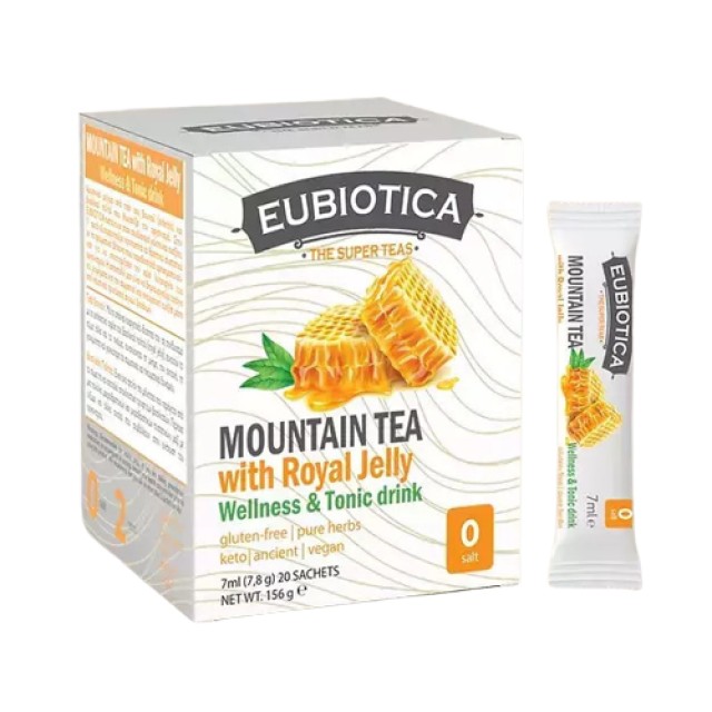 Eubiotica Mountain Tea Wellness & Tonic Tea Τσάι του Βουνού 20 Φακελάκια x 7ml