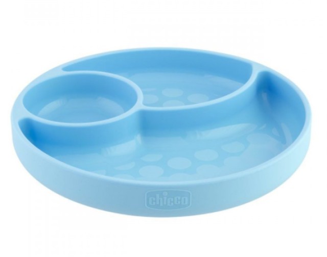 Chicco Take Eat Easy Πιάτο Σιλικόνης με Χωρίσματα και Βεντούζα Χρώματο &hellip;