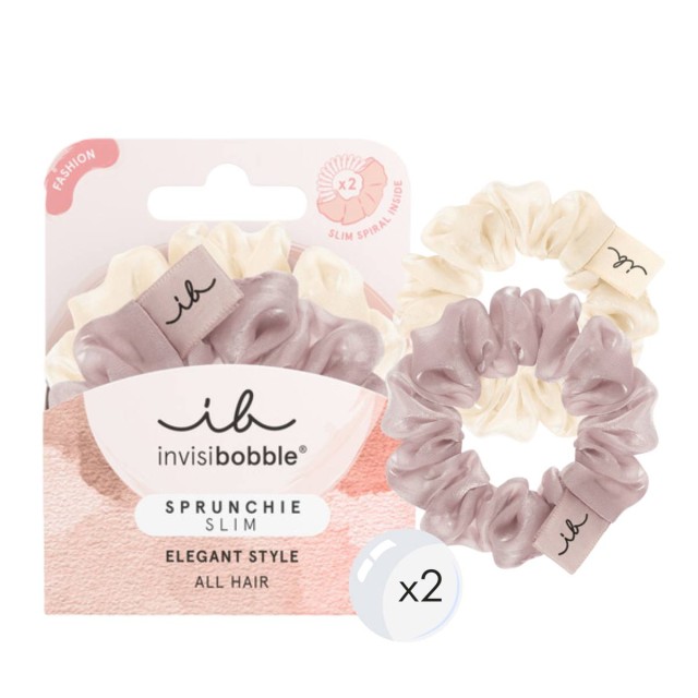 Invisibobble Sprunchie Slim Duo Hairiffic Λαστιχάκια Μαλλιών 2 Τεμάχια
