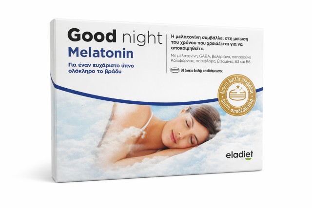 Eladiet Good Night Melatonin Συμπλήρωμα Διατροφής Για Την Αϋπνία 30 Τα &hellip;