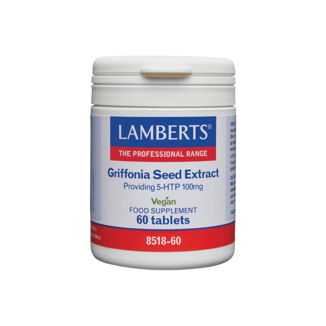 Lamberts Griffonia Seed Extract 100mg 5 HTP για την Ρύθμιση της Σεροτονίνης 60 Ταμπλέτες