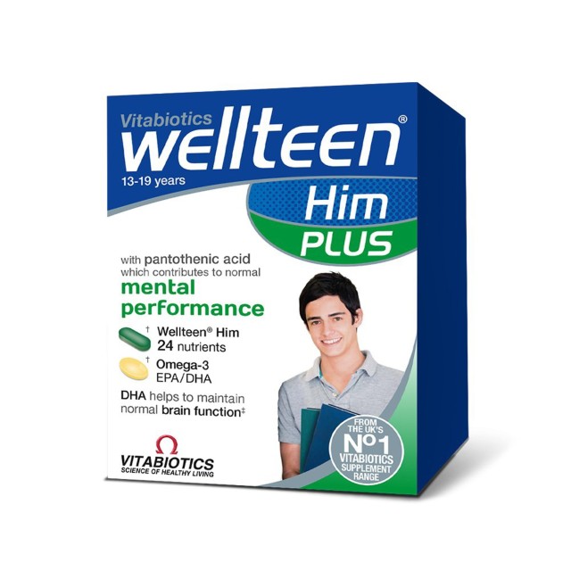Vitabiotics Wellteen Him Plus Συνδυασμός Βιταμινών για Έφηβους 13-19 … Vitabiotics Wellteen Him Plus Συνδυασμός Βιταμινών για Έφηβους 13-19 …