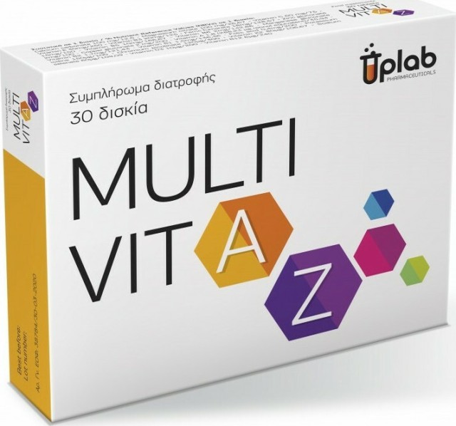 Uplab Multivit A-Z Συμπλήρωμα Διατροφής Πολυβιταμινών 30 Δισκία