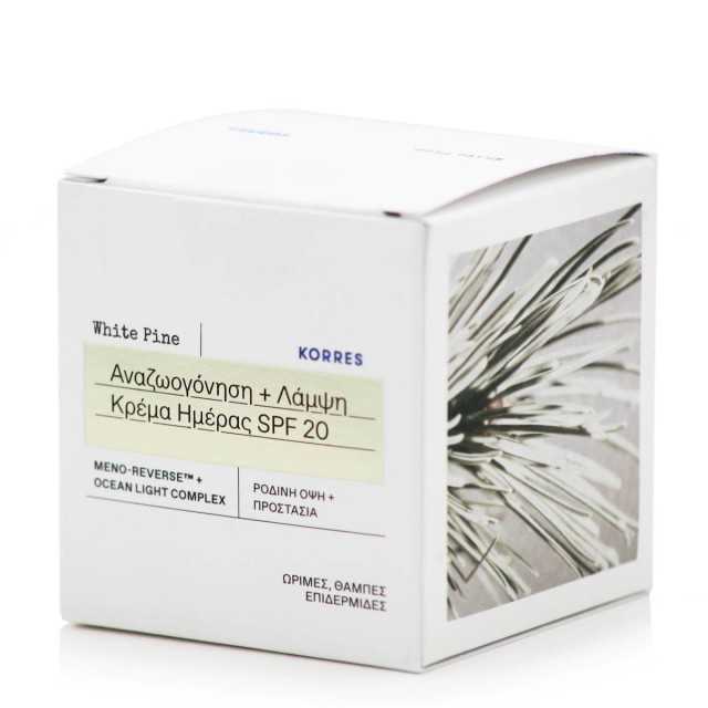 Korres White Pine Λευκή Πεύκη Κρέμα Ημέρας για Αναζωογόνηση & Λάμψη με SPF20, 40ml