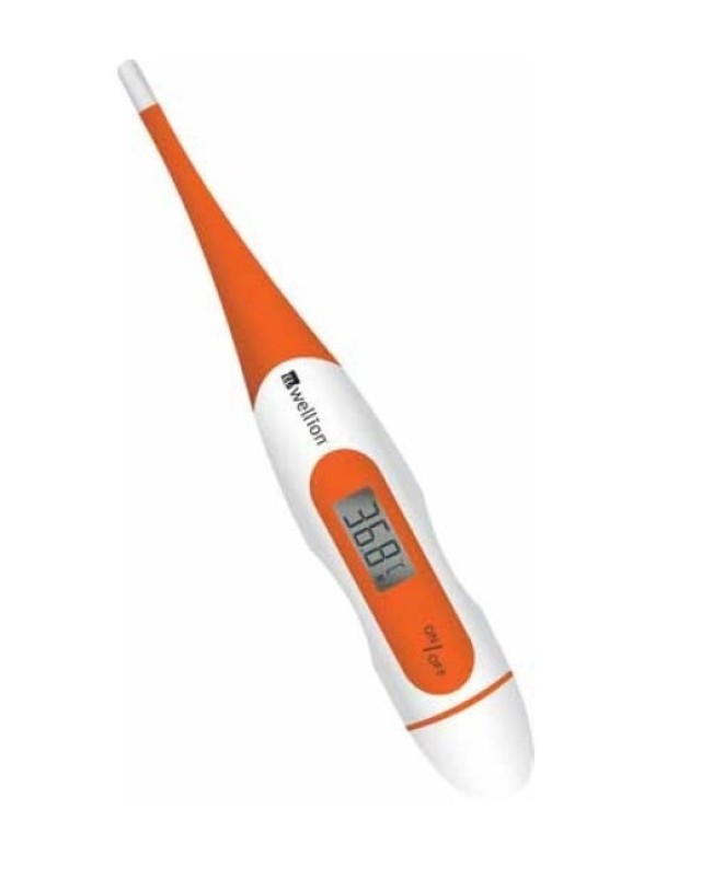 Wellion Digital Thermometer Ψηφιακό Θερμόμετρο Εύκαμπτο Πορτοκαλί 1 Τεμάχιο