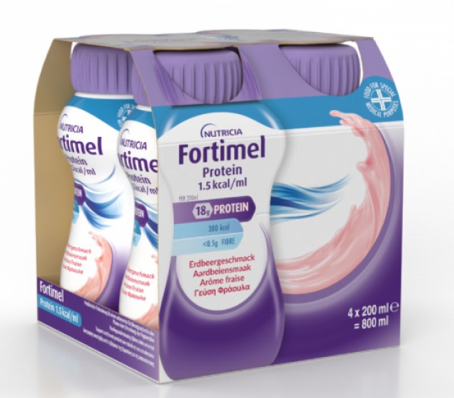 Nutricia Fortimel Φράουλα Protein 1.5kcal/ml Θρεπτικό Συμπλήρωμα Διατρ …